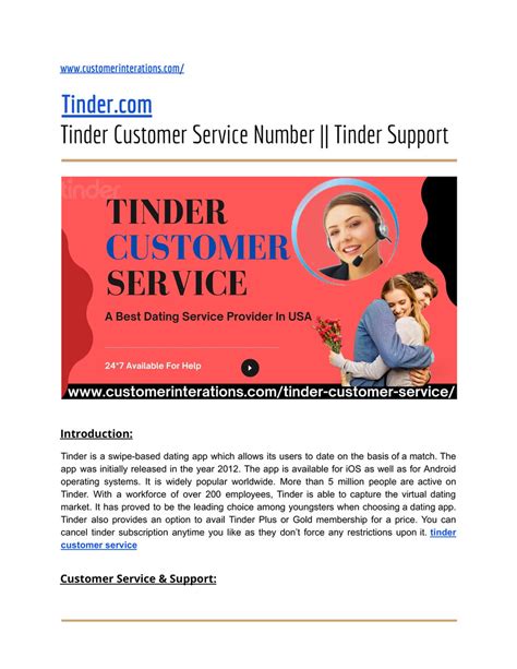 tinder customer support phone number